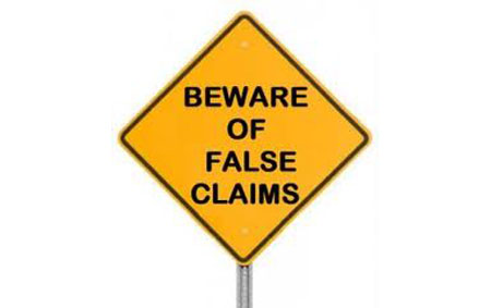 Beware of false product claims